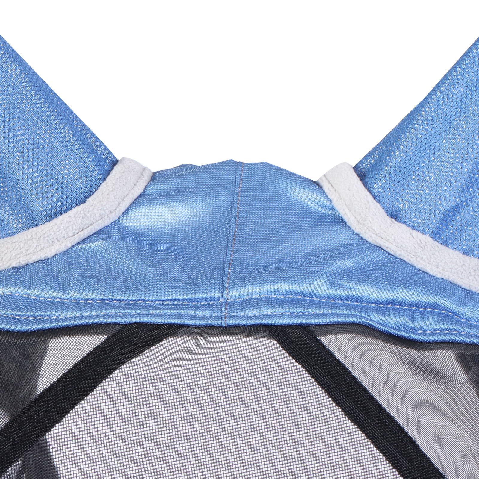 Harrison Howard CareMaster Pro Luminous Horse Fly Mask Large Eye Space Long Nose with Ears UV Protection for Horse Royal Blue L